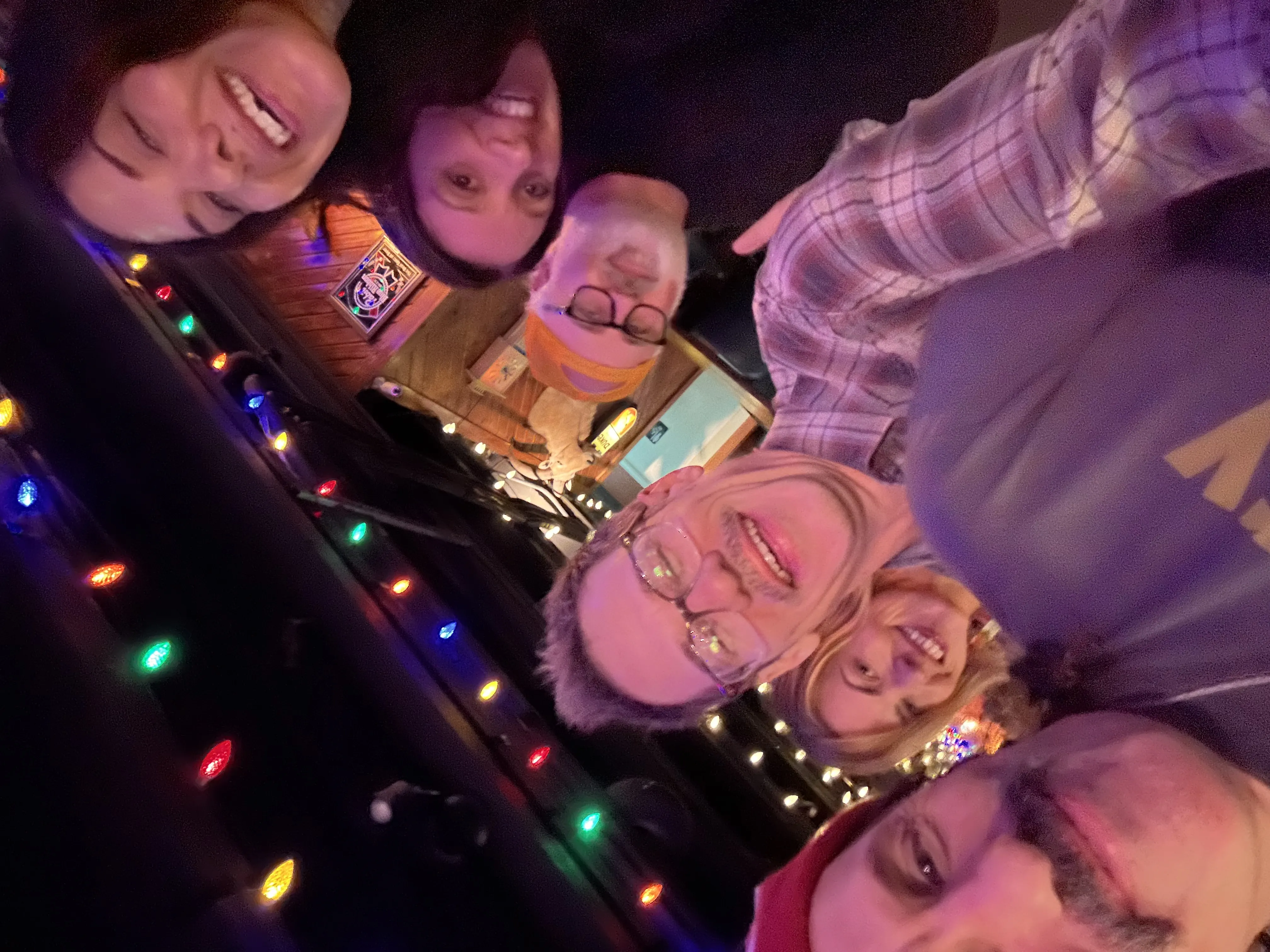 With friends at Ernie's Bar